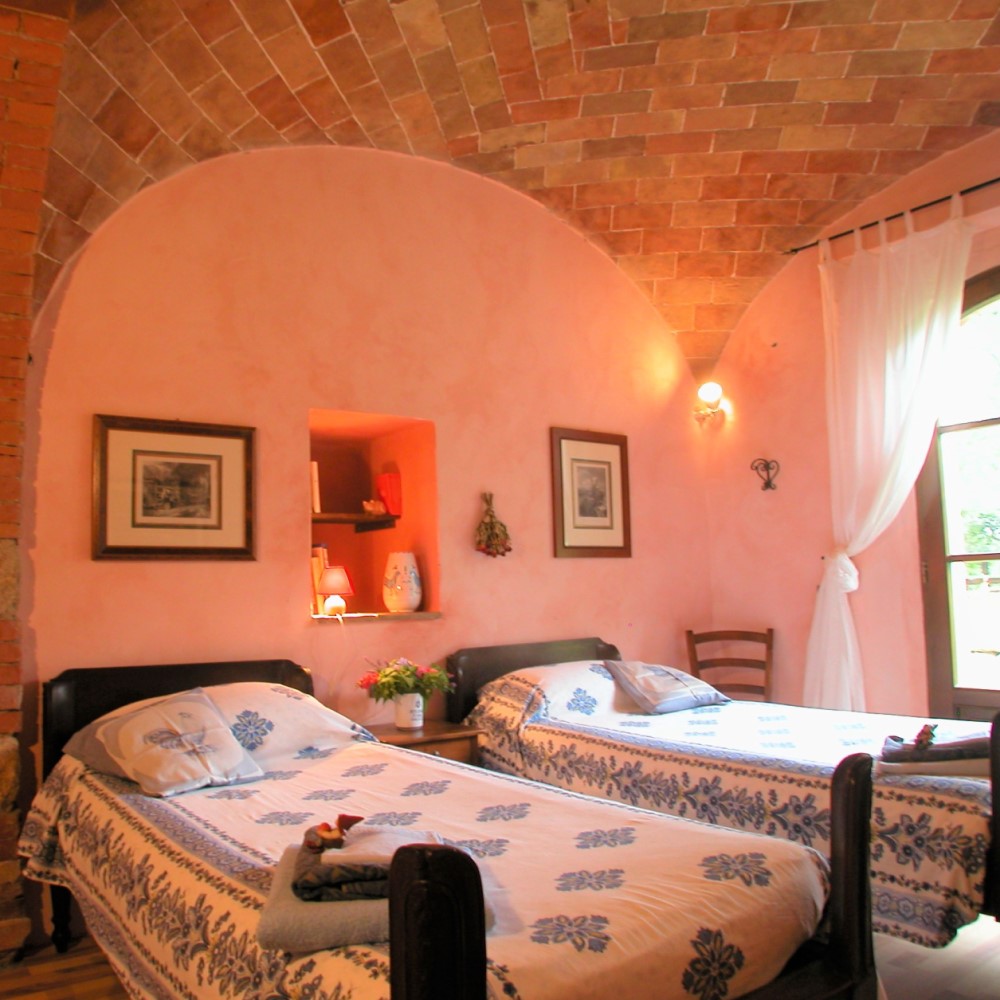 Schlafzimmer Ferienapartment Toskana Italien