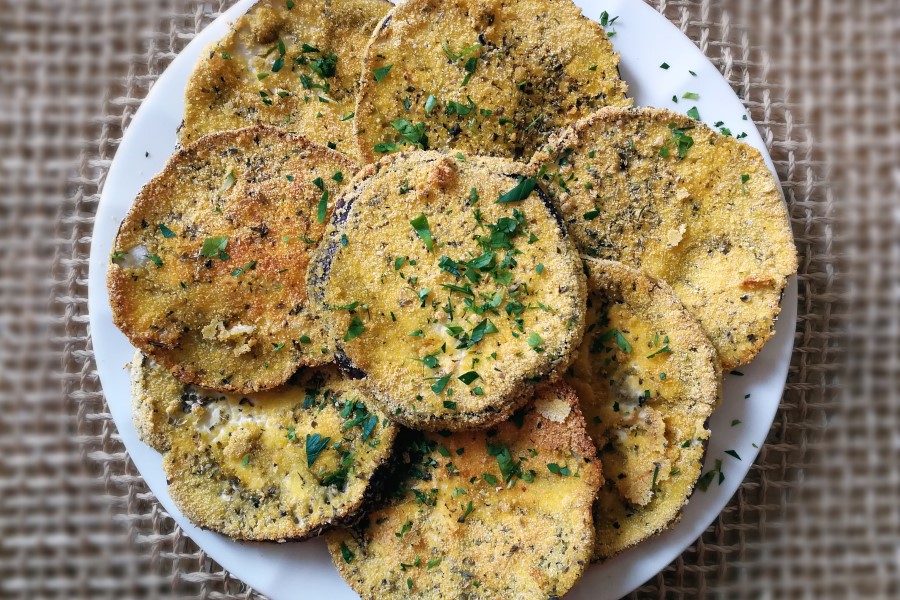 vegetarisch essen Toskana Italien frittierte Auberginen