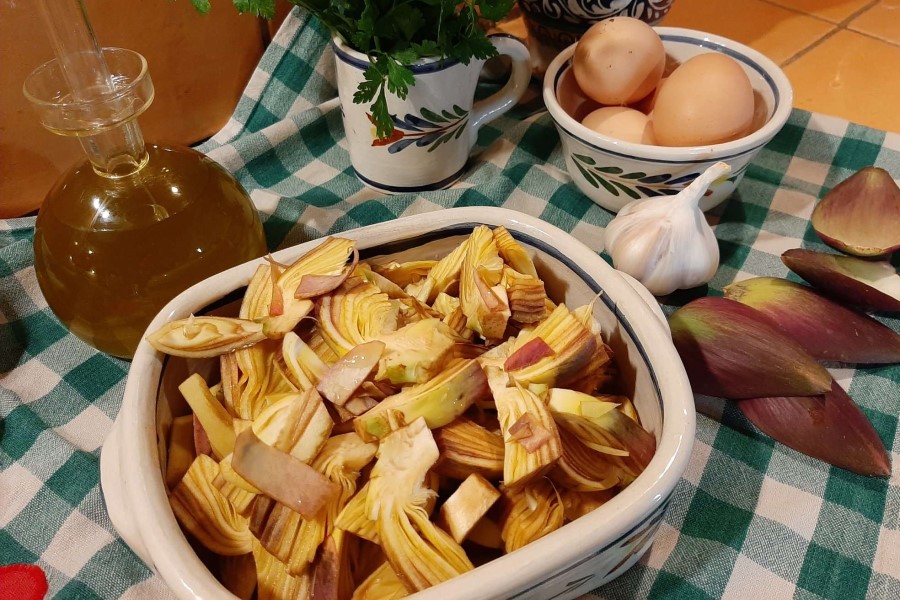 Rezepte Toskana Vorspeise Artischocken Omelette