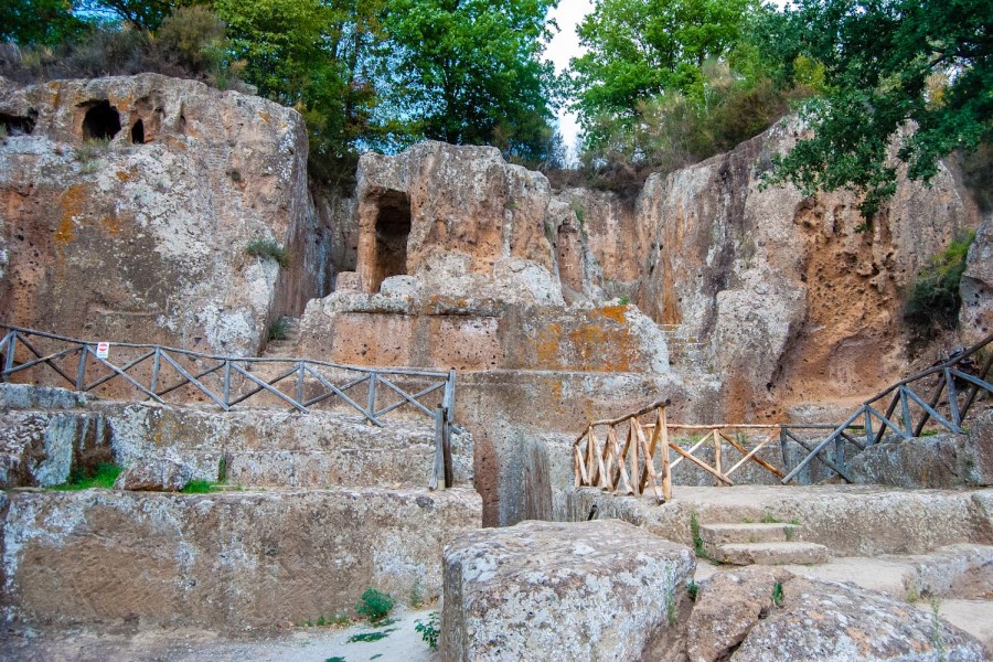 Ruinen Etrusker Ausgrabungen Sovana Toskana