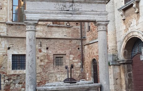 Toskana Stadt Montepulciano Brunnen aus Film Twilight