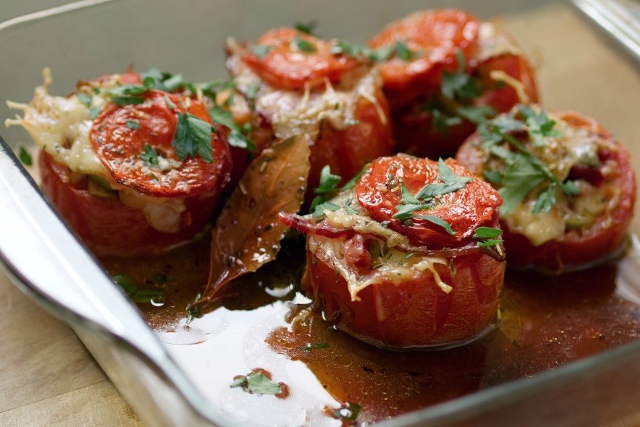 vegetarische Küche Toskana gefüllte Ofen Tomaten