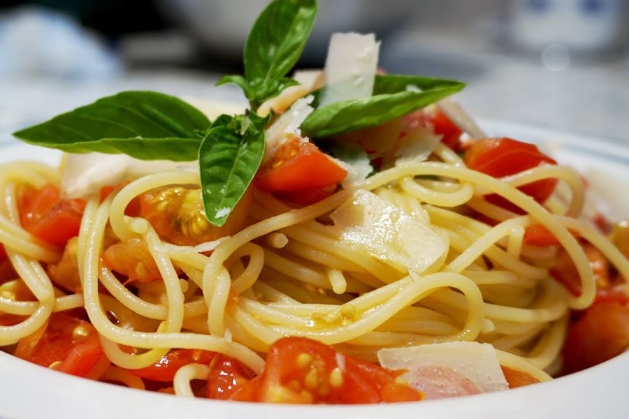 Rezepte Toskana Spaghetti mit frischen Tomaten