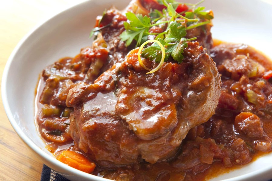 Küche Toskana Italien Osso buco Hauptspeise