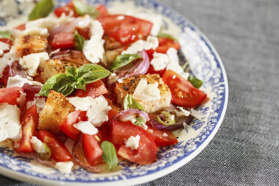 Rezept Toskana Vorspeise Tomatensalat mit Ciabatta Brot