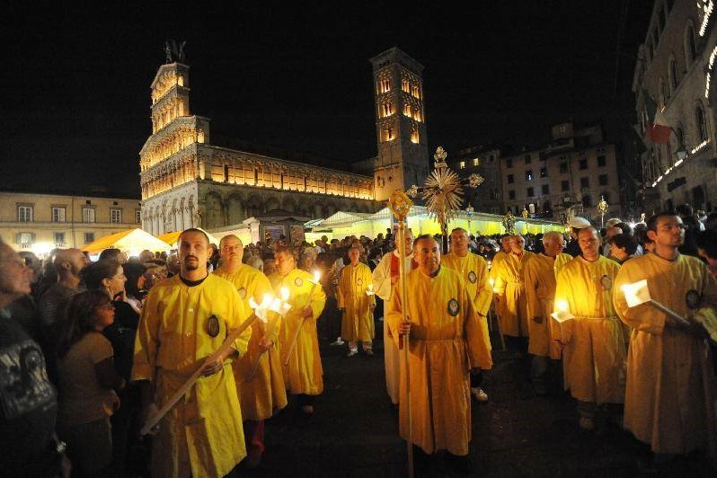 Heiligen Prozession Toskana Luminaria Lucca