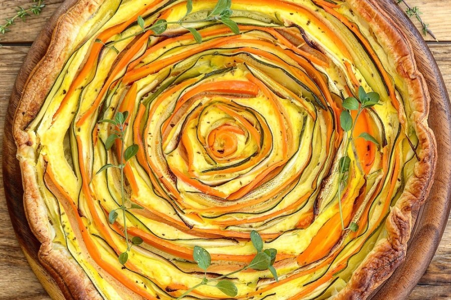 Küche Toskana Gemüse Quiche vegetarische Hauptspeise