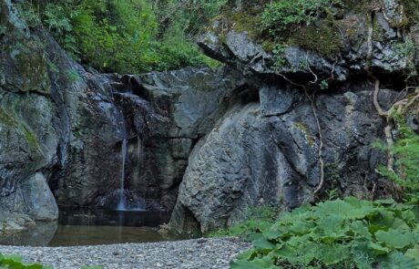 Wandern Italien Wasserfall im Wald
