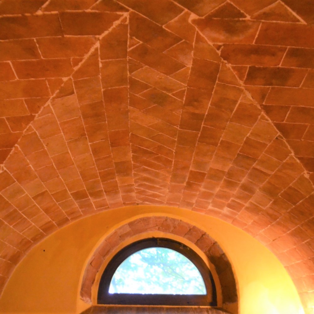Antique ceiling of the vacation rental in Italy