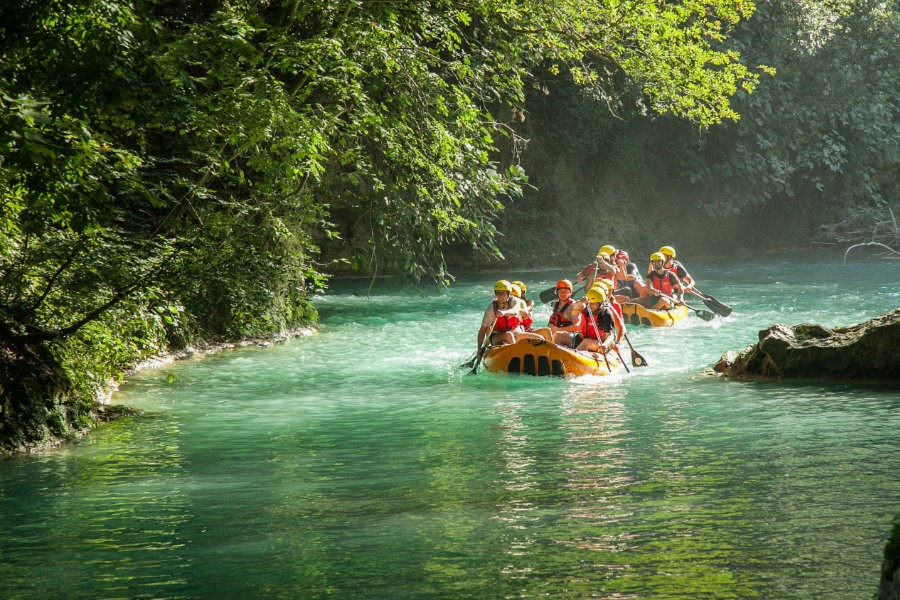 Bewegung Toskana Rafting im Fluss